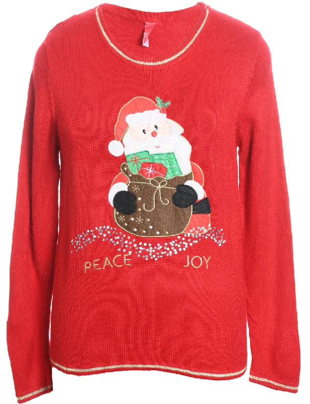 Santa Claus Christmas Jumper - S Fleece Fabric Down Fabric Feather Fabric