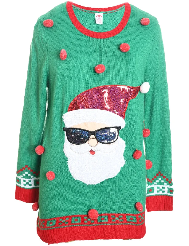 Santa Claus Christmas Jumper - XL Terry Terry Cloth Terry Knit