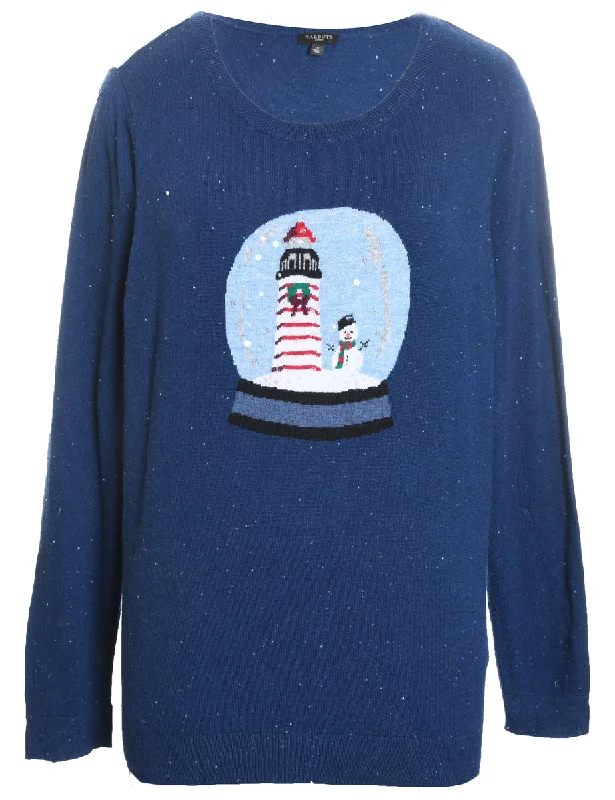 Snowman Christmas Jumper - XL Terry Blend Velvet Blend Canvas Blend
