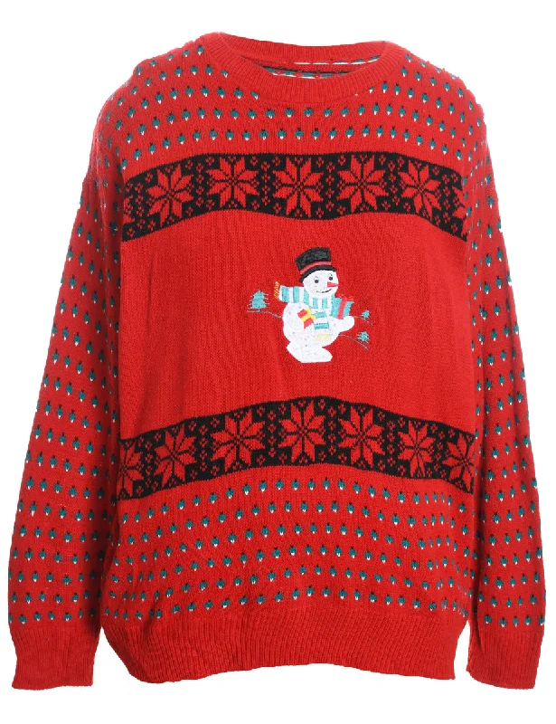 Snowman Nordic Jumper - L Modern Contemporary Chic