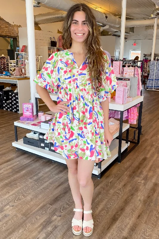 Splatter Paint Pink Royal Dress