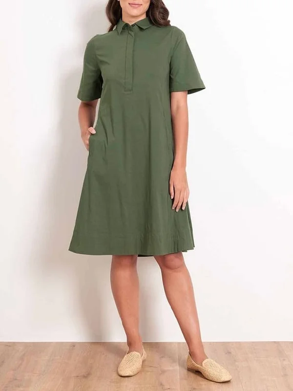 Swing Trapeze Dress - Olive