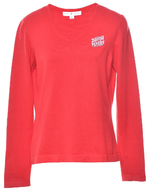 Tommy Hilfiger Jumper - M Front Pockets Side Pockets Patch Pockets