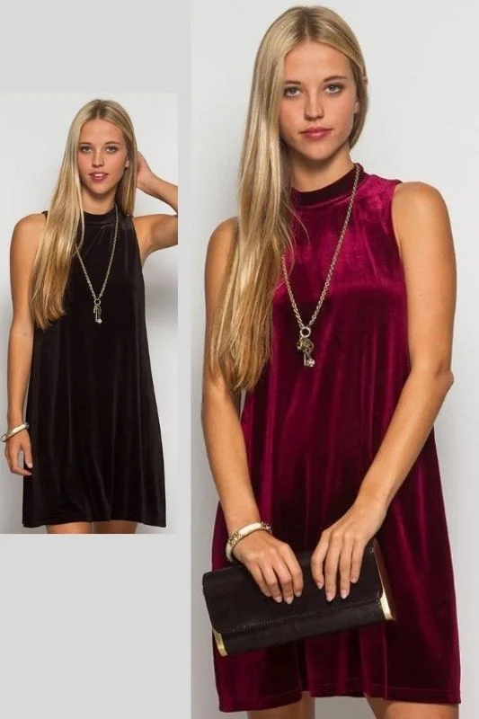 She + Sky Romantic Velvet Dress - 2 Colors