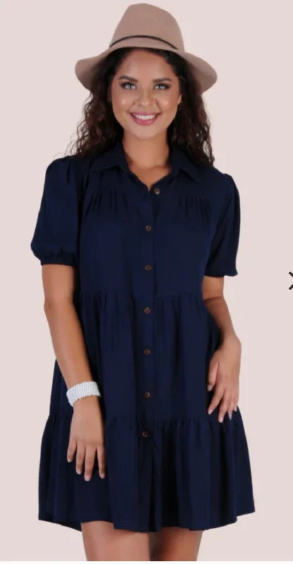 Amelia Dress Navy