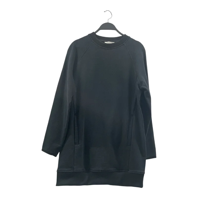 Acne Studios/Sweatshirt/S/Cotton/BLK/LONG CREW/RN131738/ Hoodie with Pastel Soft Subtle