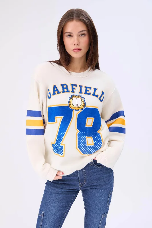 Garfield 78 Graphic Crew Neck Sweatshirt Hoodie with Turtle Neck Cozy Winter