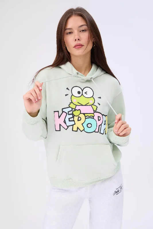 Keroppi Graphic Hoodie Hoodie with Slim Fit Tailored Modern
