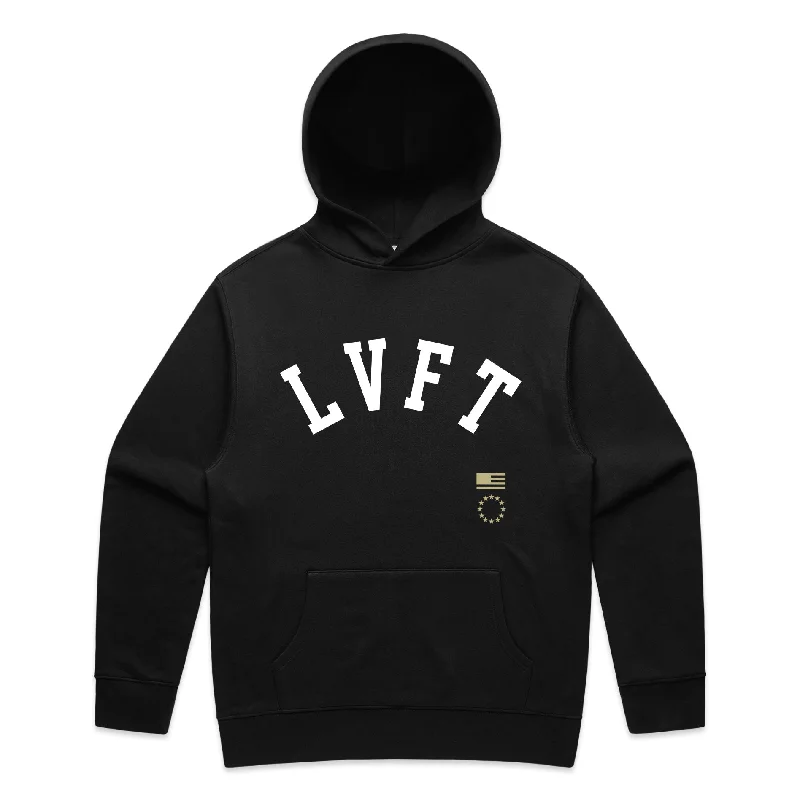 Academy Crew Pullover Hoodie - Black Hoodie with Cropped Fit Short Trendy
