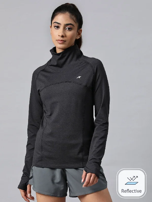 Alcis Dynamic Fit Thermal Sweatshirt Hoodie with Hem Lace Feminine Delicate