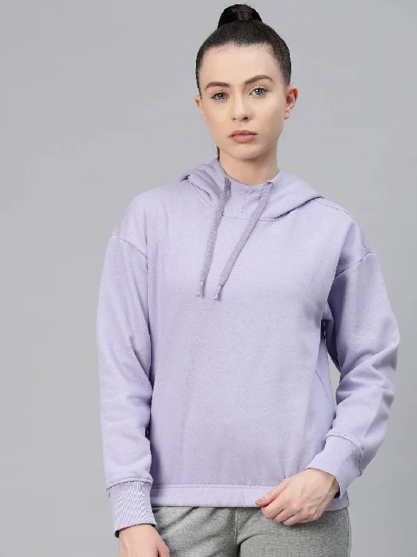 Alcis Women Hooded Sweatshirt Hoodie with Frayed Bohemian Relaxed