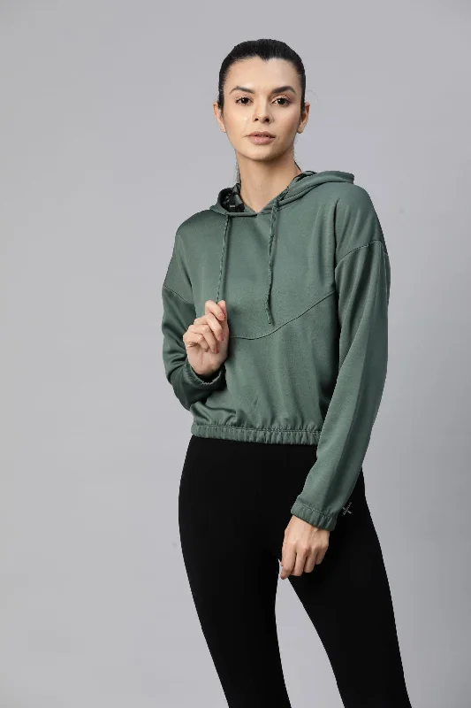 Alcis Women SwiftStride Hooded Sweatshirt Hoodie with Pattern Geometric Abstract