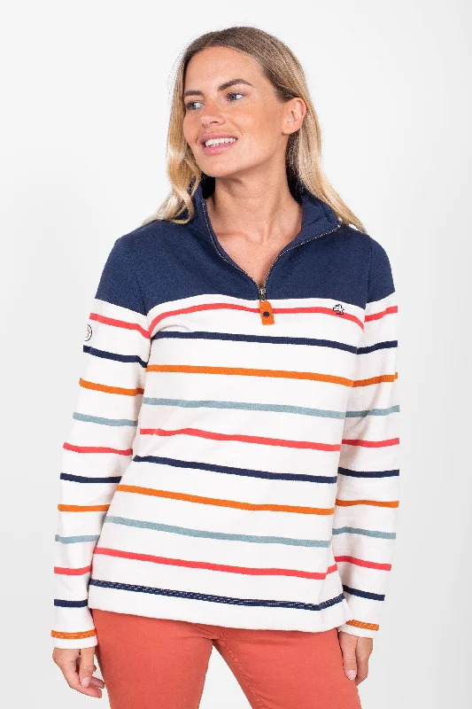 Amber Sweatshirtshirt Hoodie with Hem Applique Textured Unique