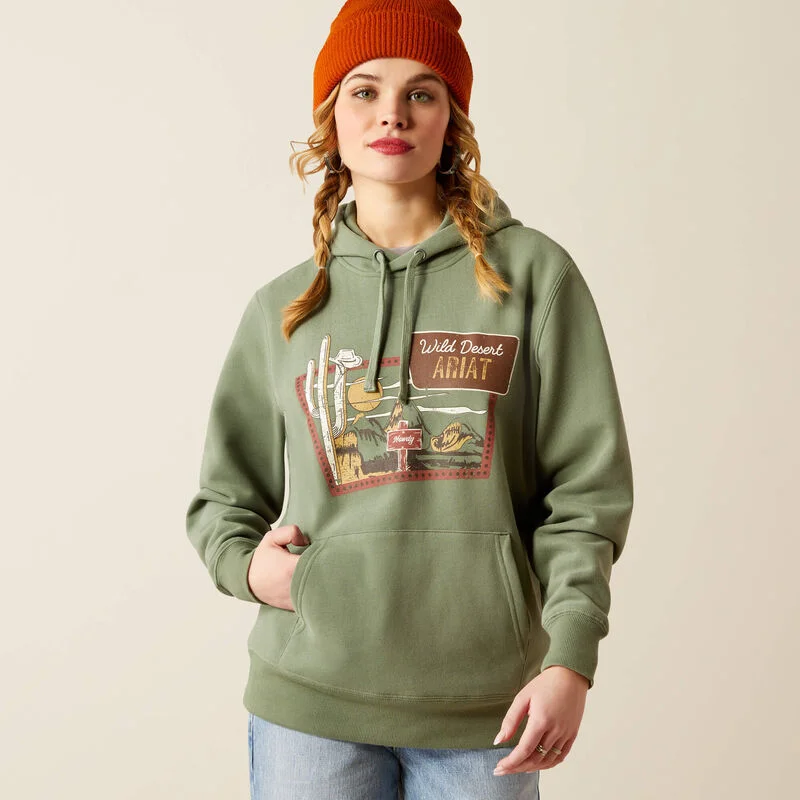 Ariat Women's Route 66 Sea Spray Hoodie 10053959 Hoodie with Reflective Safety Nightwear
