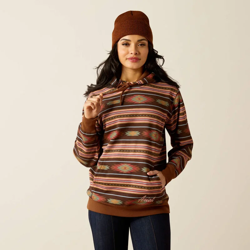 Ariat Women's Soft Silt Serape Print Skyline Hoodie 10053957 Hoodie with Front Slit Layering Stylish
