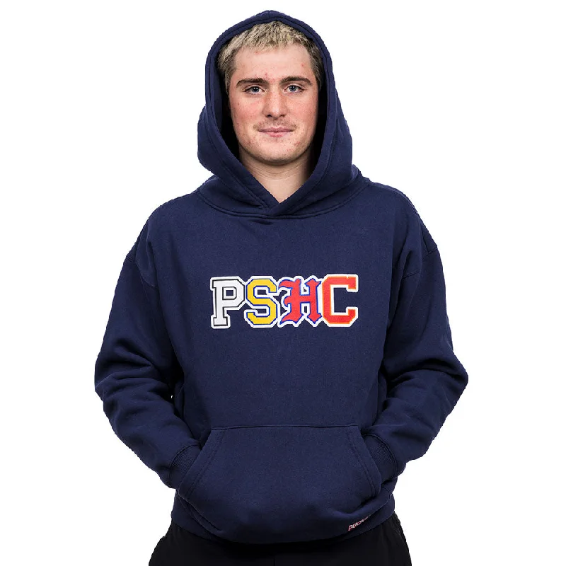 BCLUTCH HOLIDAY CAPSULE LIMITED EDITION NAVY HOODIE Hoodie with Pattern Geometric Abstract