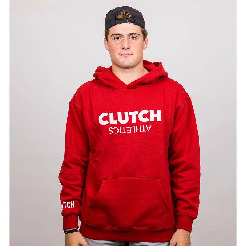 BCLUTCH PREMIUM RED HOODIE Hoodie with Hem Drawcord Adjustable Customizable