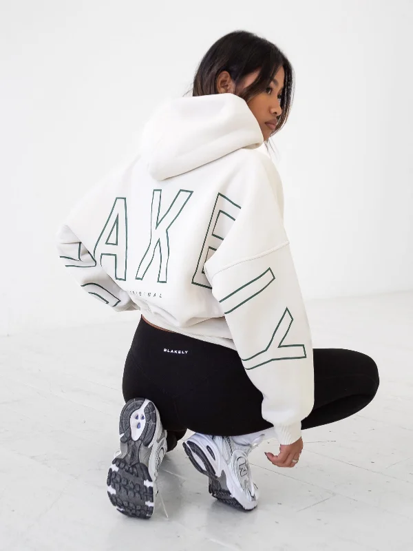 Outline Isabel Oversized Hoodie - Chalk Hoodie with Monochrome Minimalist Simple