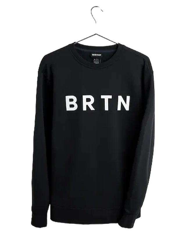 Burton Brtn Crewneck Sweatshirt - True Black Cotton Hoodie Fleece Lining Warmth