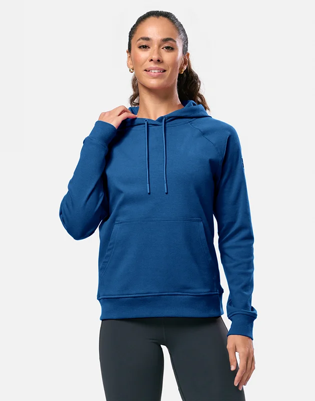 Chill Patch Hoodie in Petrol Blue Hoodie with Lining Warm Insulated