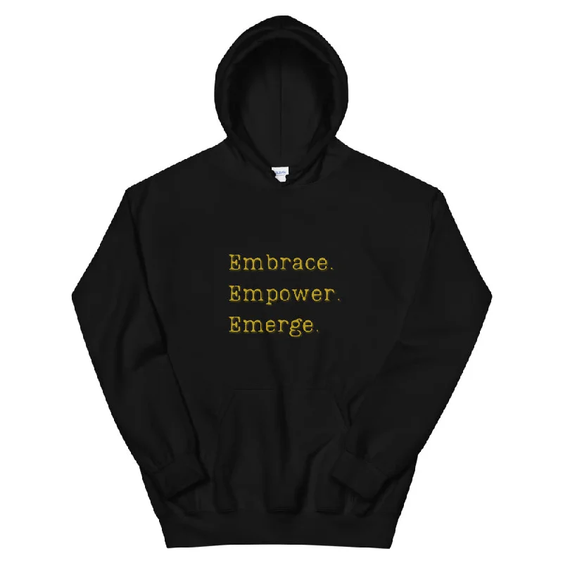 Emerge Unisex Hoodie Hoodie with Embroidery Detailed Premium