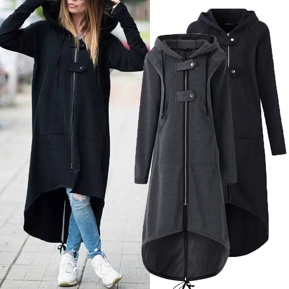 EILLYSEVENS Oversized Hoodie - Women's Hoodie with Pocket Utility Practical