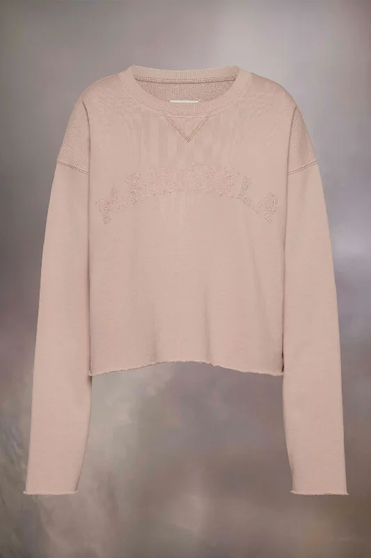 Firm Fleece Sweatshirt Powder Hoodie with High-Low Hem Asymmetrical Trendy