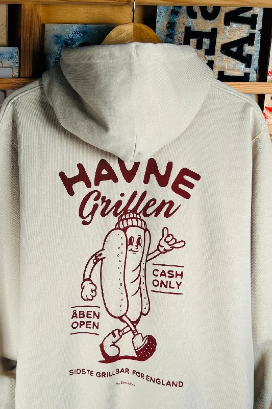 Hoodie "Havnegrillen" Hoodie with Set-In Sleeves Structured Classic