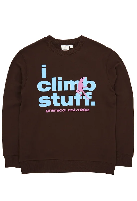 Gramicci I Climb Stuff Sweatshirt - Deep Brown Hoodie Jacket Zipper Layering