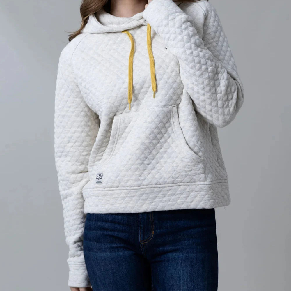 Kimes Ranch Women's Angel Fire Hoodie in Natural Hoodie with Drop Shoulder Relaxed Streetwear