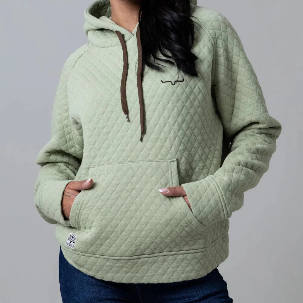 Kimes Ranch Women's Angel Fire Hoodie in Sage Hoodie with Sequins Glamorous Eye-catching
