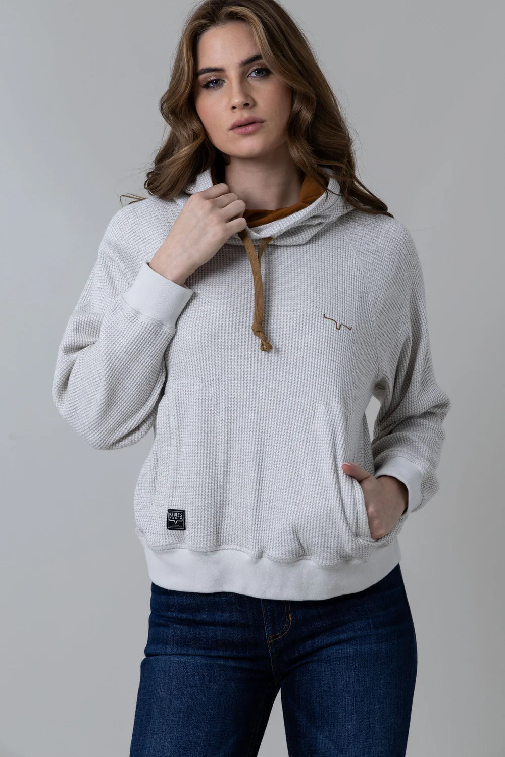 Kimes Ranch Women's Laguna Hoodie in Oatmeal Hoodie with Hidden Zipper Minimalist Clean