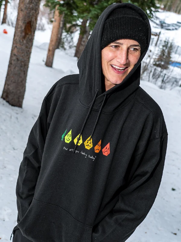 Melancon Hoodie - Black Hoodie with Snap Buttons Easy Quick