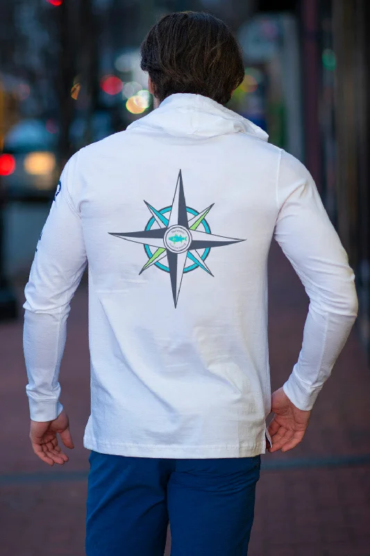 Montauk Compass Hoodie Tee Hoodie with Snap Buttons Easy Quick