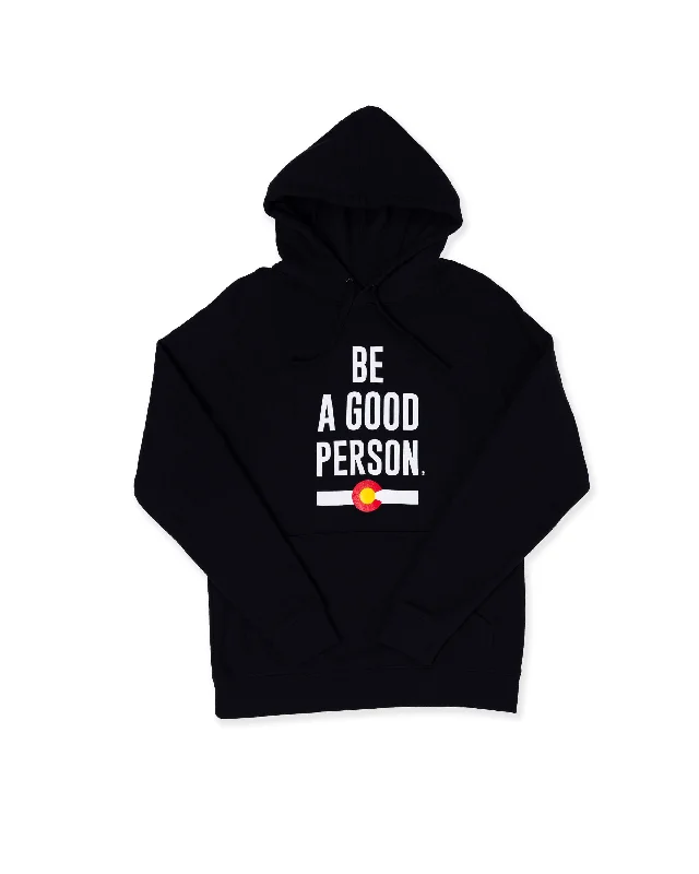 Most Basic Hoodie - Hometown Black Hoodie with High Neck Warm Protective