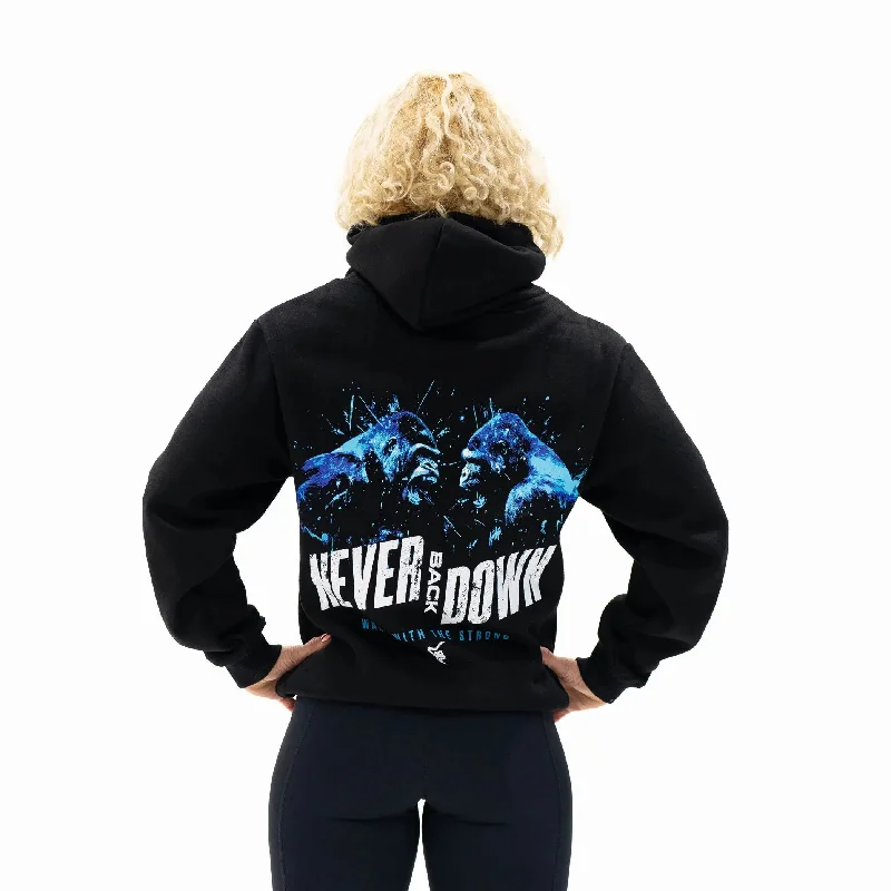 Never Back Down Pull Hoodie Hoodie with Half-Zip Sporty Casual