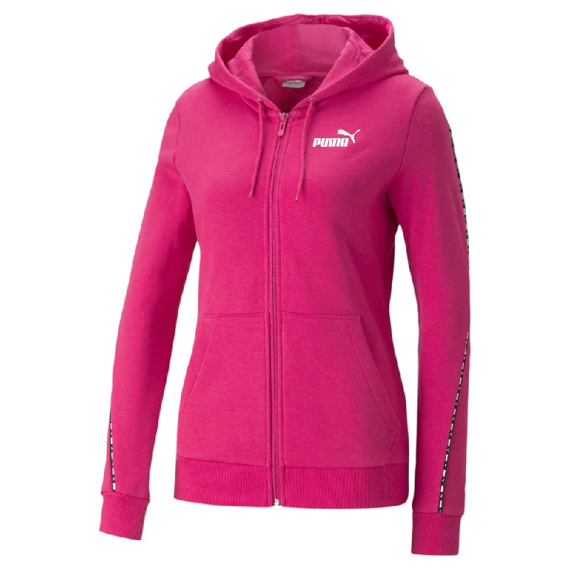 Power Tape Full Zip Hoodie Hoodie with Bell Sleeves Flared Feminine