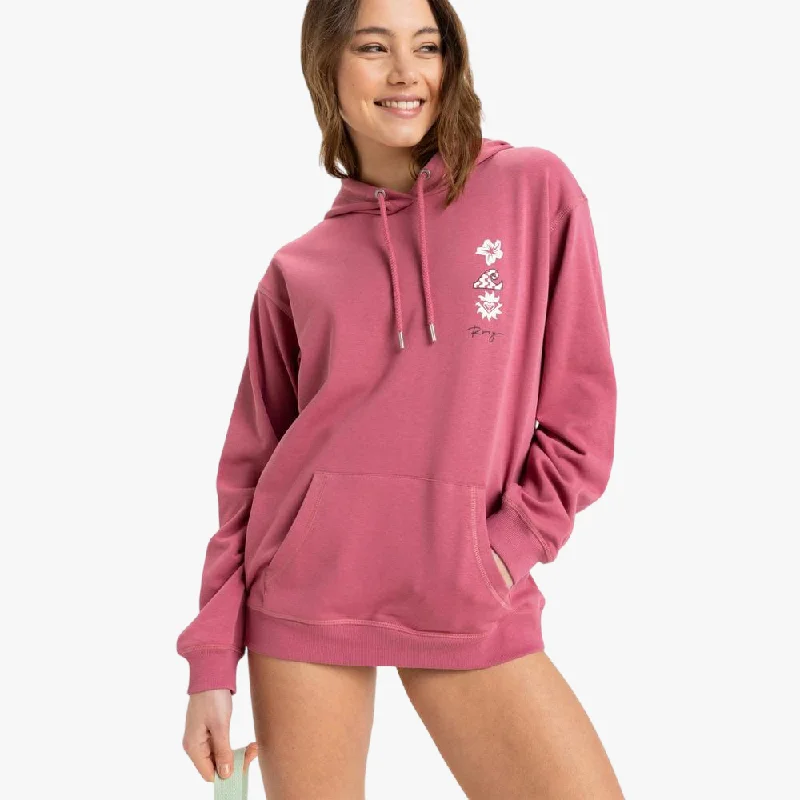 Roxy Womens Surf Stoked Hoody Rose Hoodie with Hem Ribbing Snug Secure