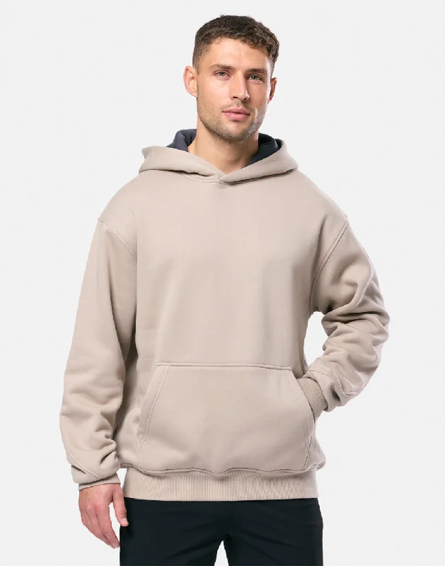 Sierra Hoodie in Rich Taupe Hoodie with Raw Hem Edgy Unfinished