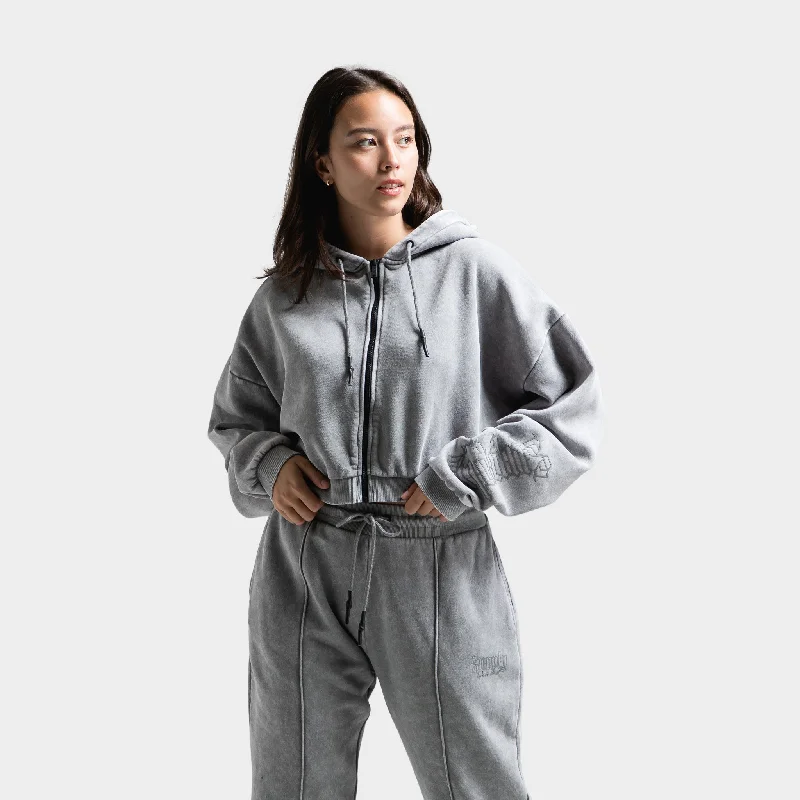 Supply & Demand Women's Monair Boxy Hoodie / Grey Hoodie with Gradient Ombre Colorful