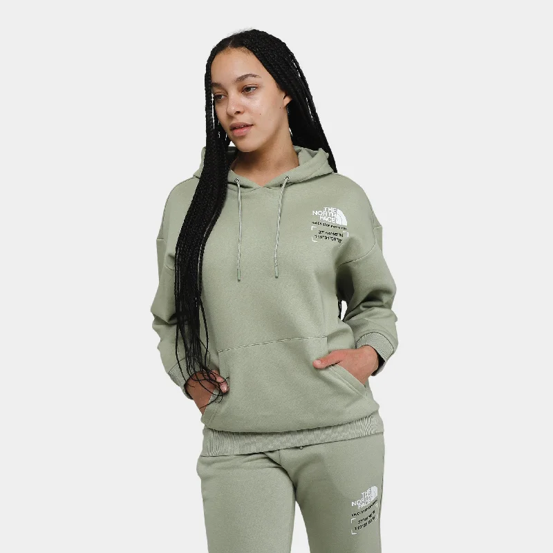 The North Face Women's Seven Summit Coordinates Pullover Hoodie / Tea Green Hoodie with Cuffed Sleeves Snug Secure