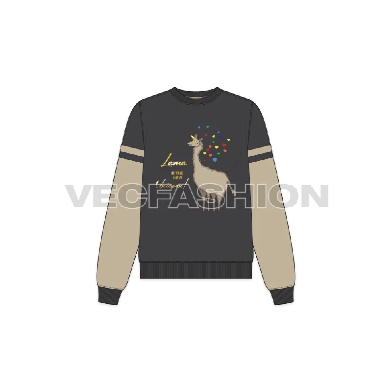 Women's Lama Inspired Sweatshirt Hoodie with Earth Tones Natural Calm