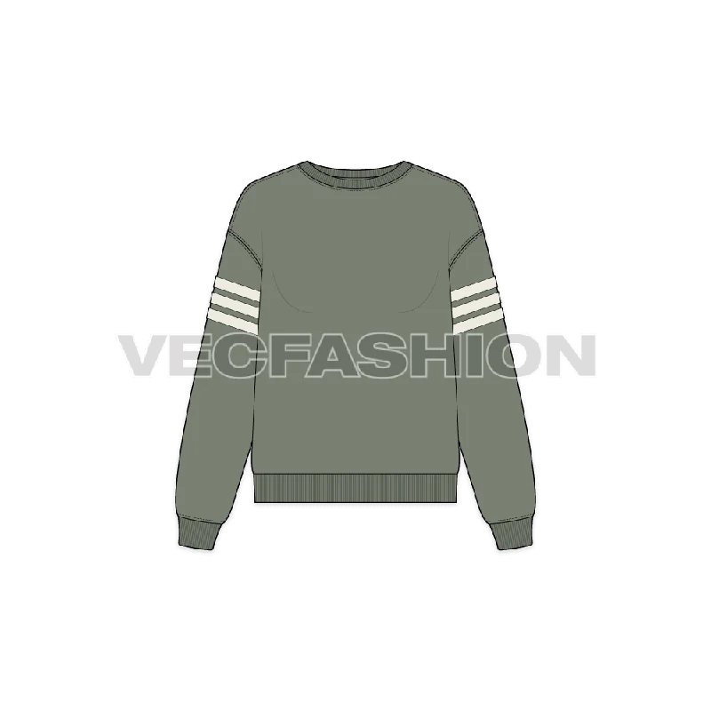 Women's Lose Fit Sweatshirt Hoodie with Hem Embroidery Detailed Premium