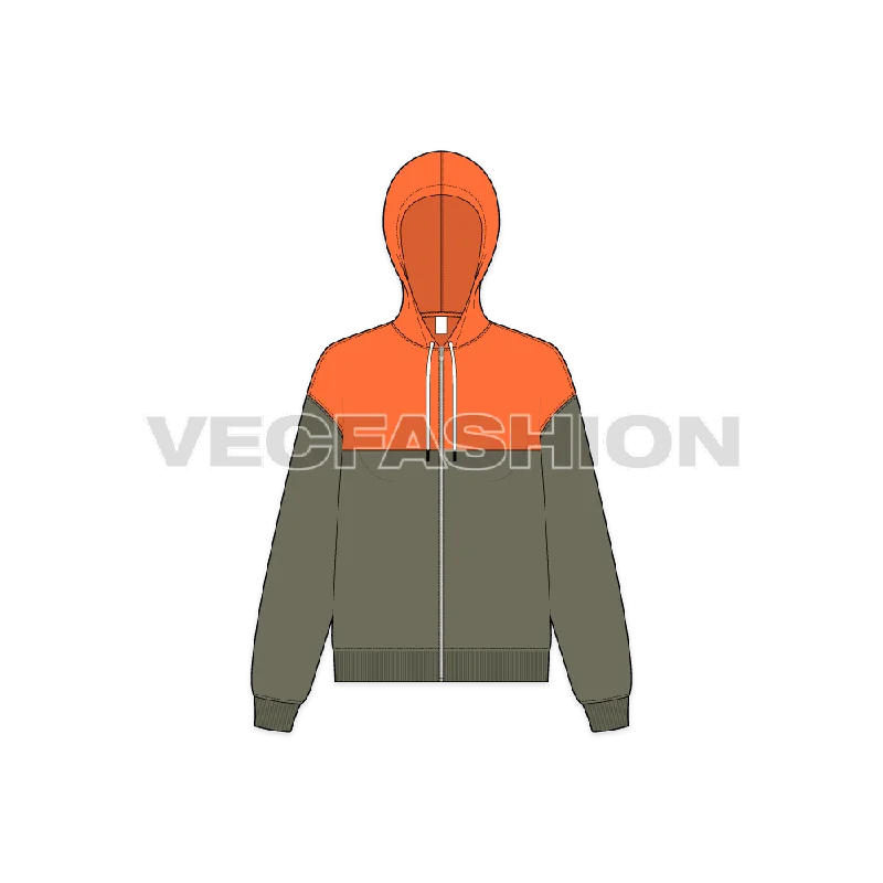Women's Crop Hoodie Hoodie with Button Classic Timeless