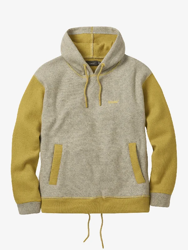 Women's Deri Wool Hoody Hoodie with Hem Raw Edge Edgy Unfinished
