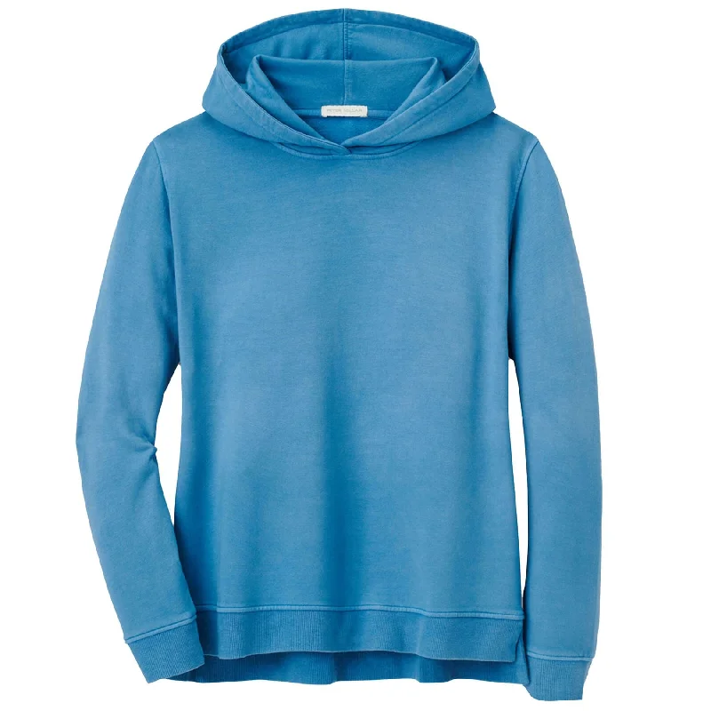 Womens Lava Washed Relaxed Hoodie Blue Surf - SS23 Hoodie Dress Longline Feminine