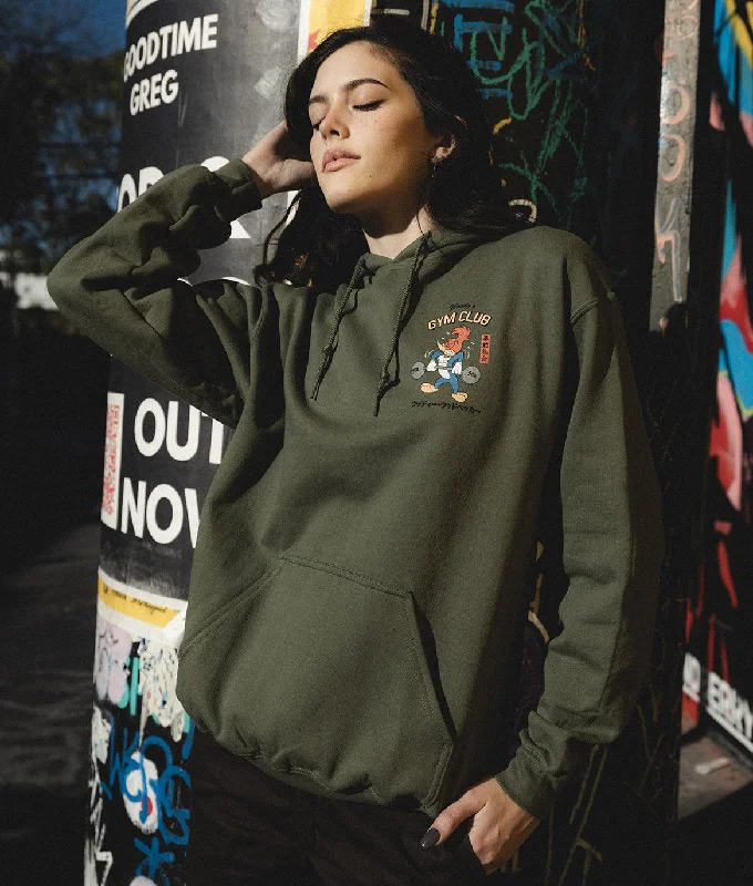 Woody Woodpecker's Gym Club Womens Hoodie Hoodie with Set-In Sleeves Structured Classic