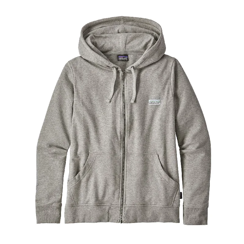 W's Pastel P-6 Label Ahnya Full-Zip Hoody Hoodie with Side Slits Relaxed Casual