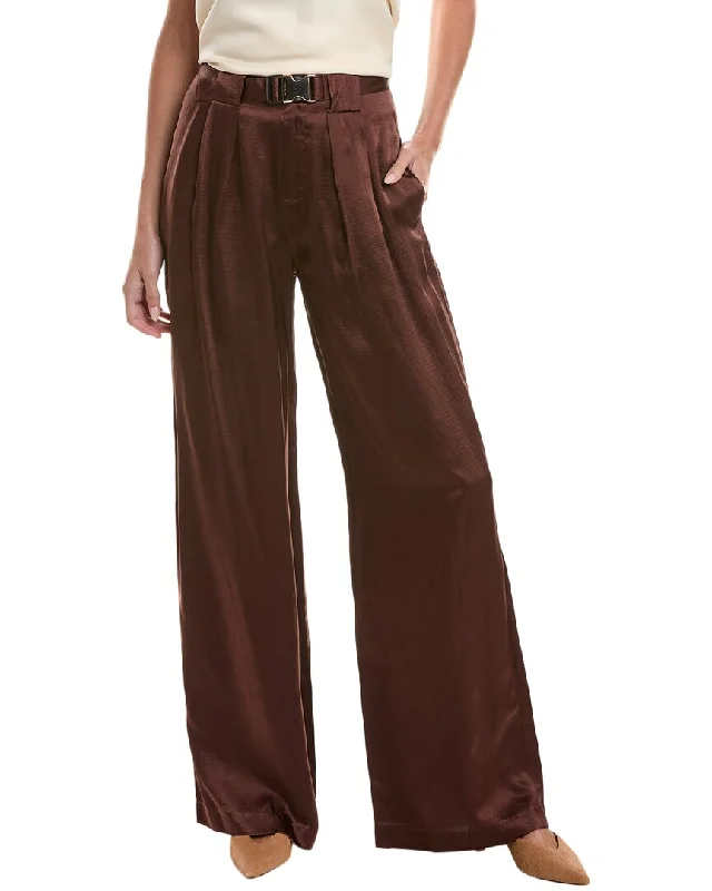 Nicholas Iman Silk-Blend Pant Formal Wide-Leg Pants