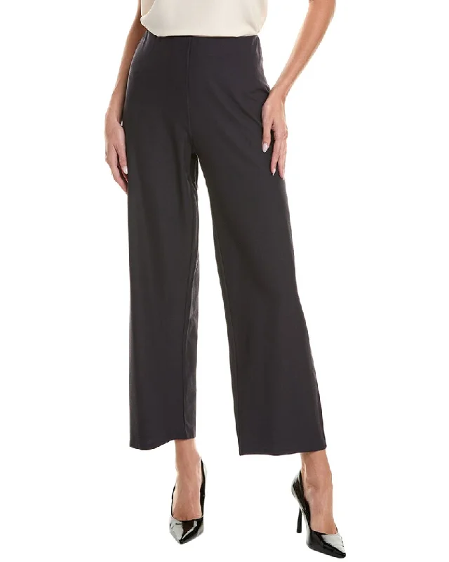 Eileen Fisher High-Waist Straight Ankle Pant Chic Checkered Pants